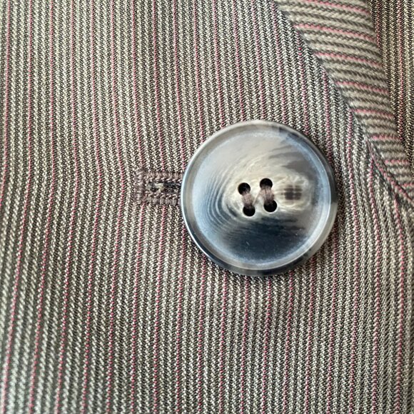 NWT EVAN-PICONE Woman Pant Suit 18 Blazer Striped Grey Brown Drk Rose 42" chest - Picture 4 of 13